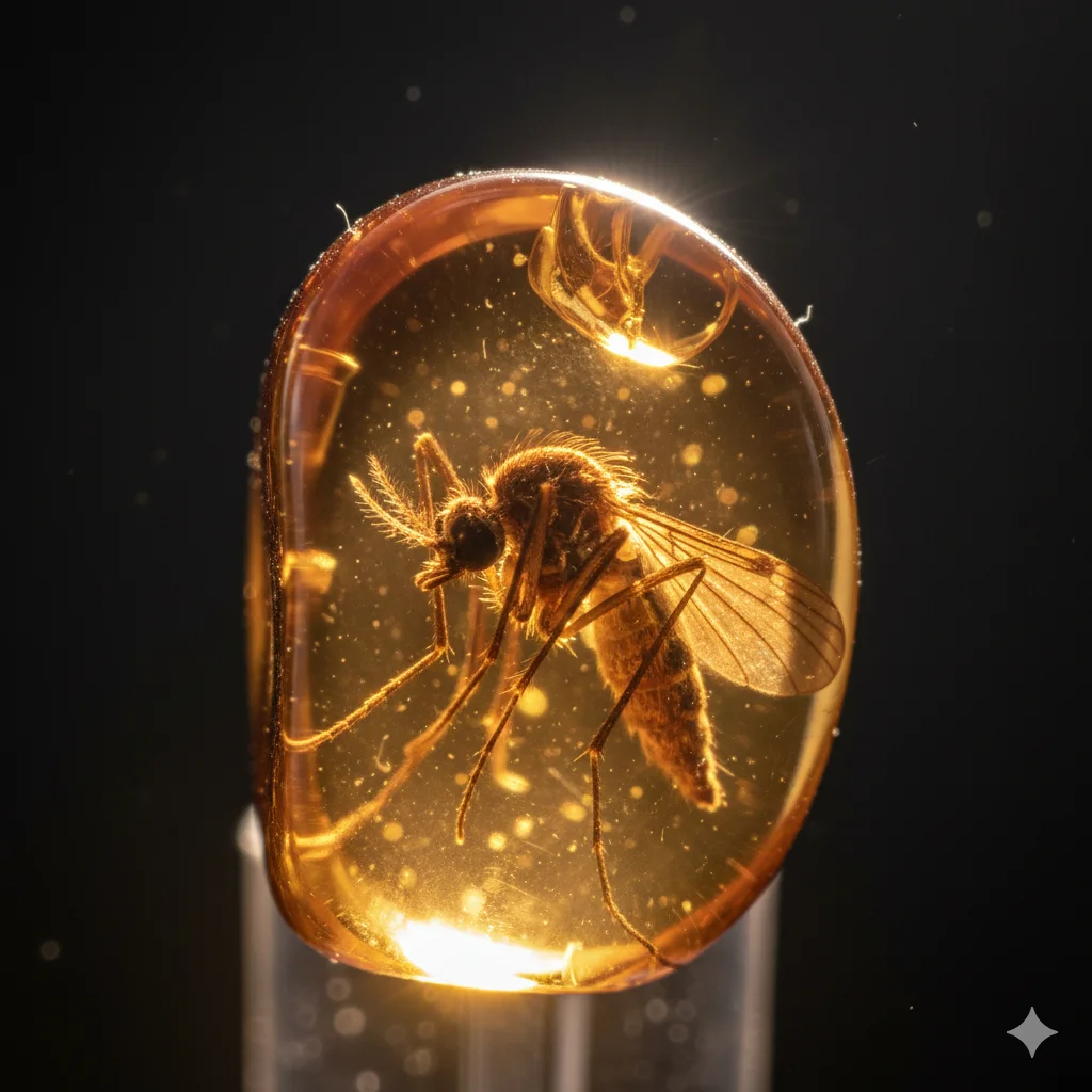 Бурштин з інклюзом