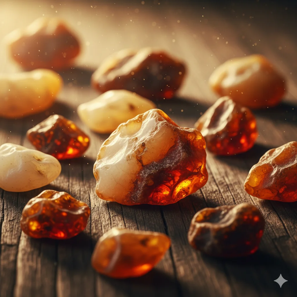 Необроблений бурштин