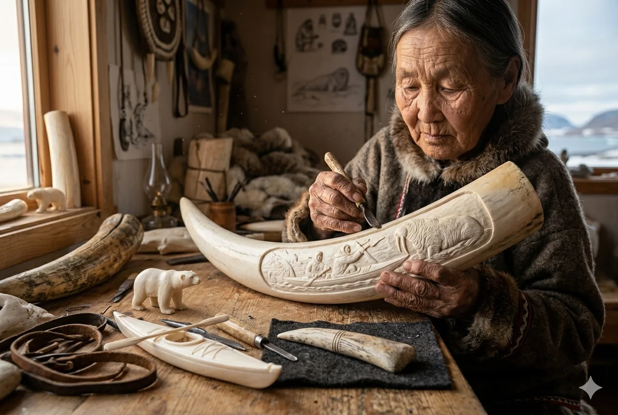 Резьба по моржовой кости